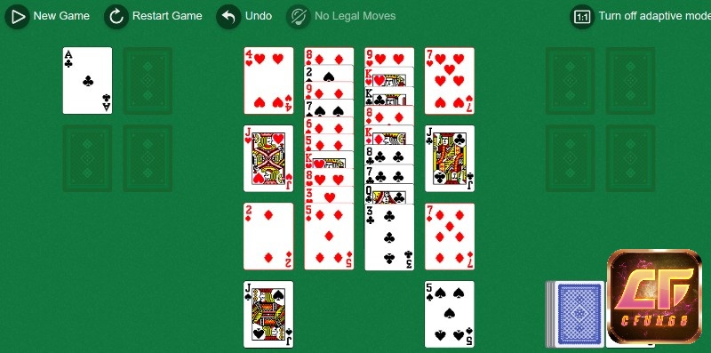 Đồ họa của game Backbone (card game) đơn giản và dễ nhìn