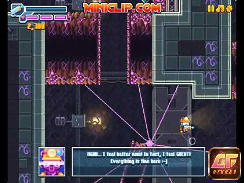 Đồ họa trong game Canary (video game) có phong cách pixel art đẹp mắt