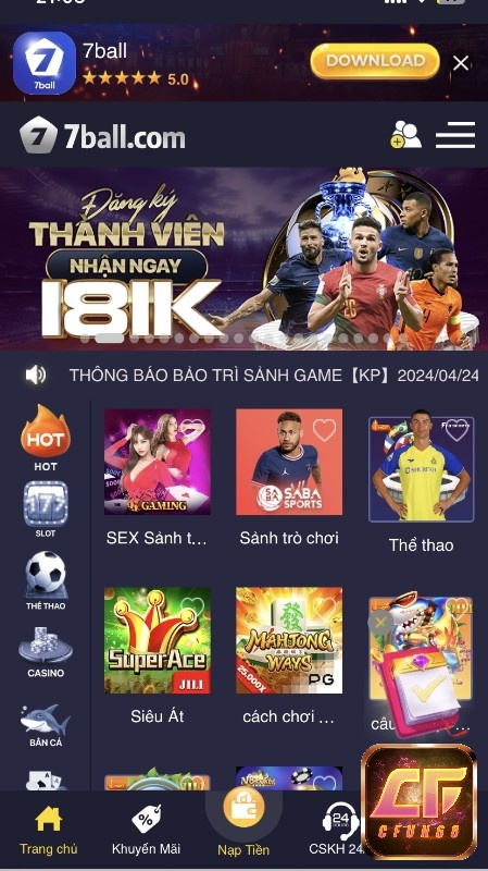 Giao diện khoa học thiết kế bắt mắt thân thiện với cược thủ