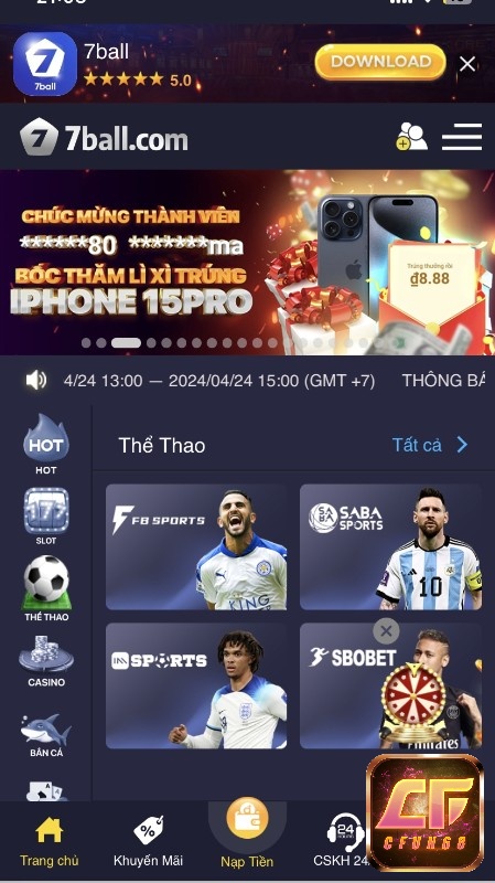 Cá cược thể thao với nhiều sảnh chơi chất lượng