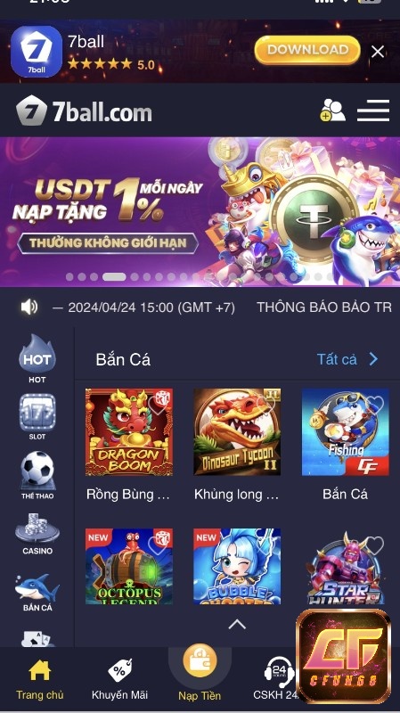 Bắn cá nhận thưởng tại web cược với đa dạng game khác nhau