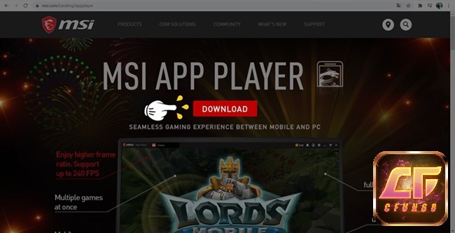 Truy cập và trang chủ để tải phần mềm MSI App