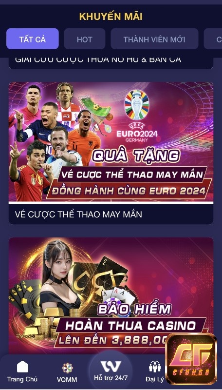 Khuyến mãi bảo hiểm thua casino vô cùng hấp dẫn