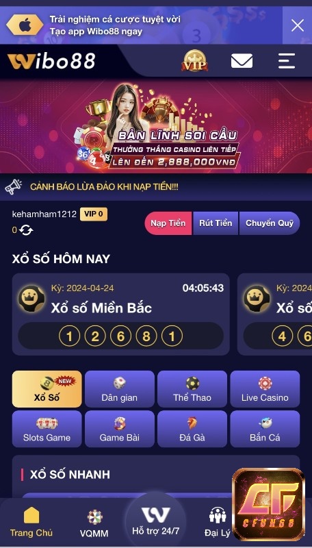 Giao diện dễ sử dụng tìm kiếm và tham gia vào các trò chơi nhanh chóng