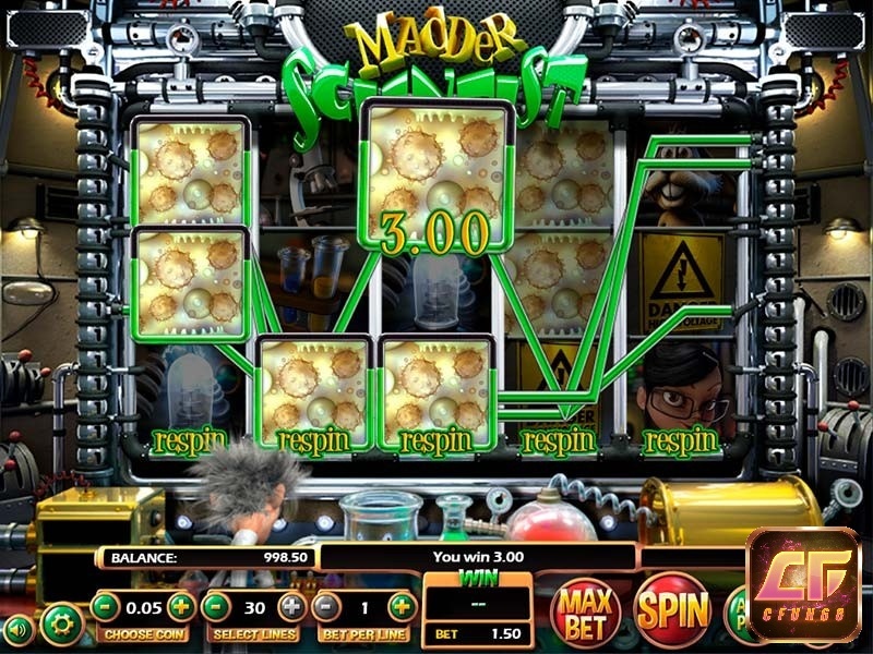Madder Scientist: Slot nhà khoa học điên có RTP 95,18%