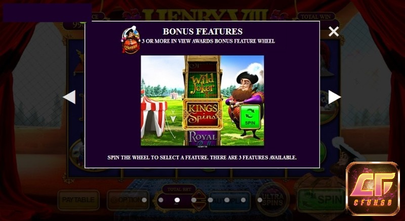 Tính năng Bonus sẽ giúp bạn có cơ hội nhận tới 3 tính năng thưởng khác