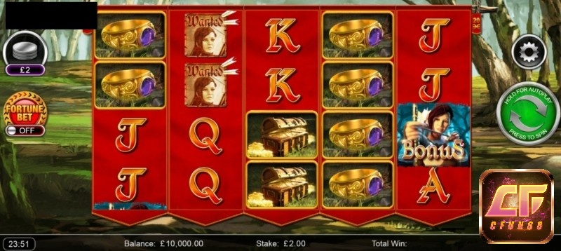 Fortune Bet cần chi trả thêm 50% mức cược với cơ hội thắng lớn hơn, nhấn vào nút này ở bên trái guồng