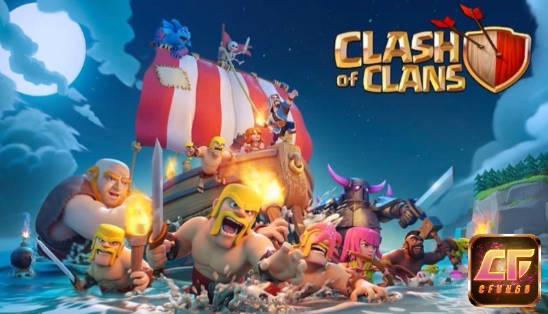 Game đế chế mobile Clash Of Clans xây dựng bằng đồ hoạ 2D có phần dễ thương và tươi sáng