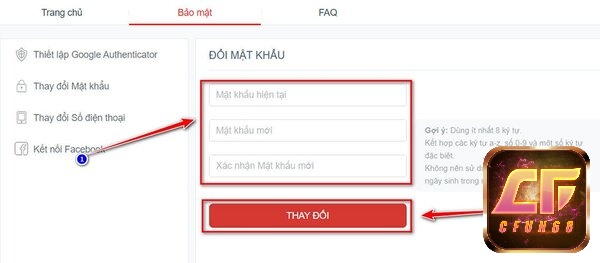 Tiến hành đổi mật khẩu Liên Quân mới