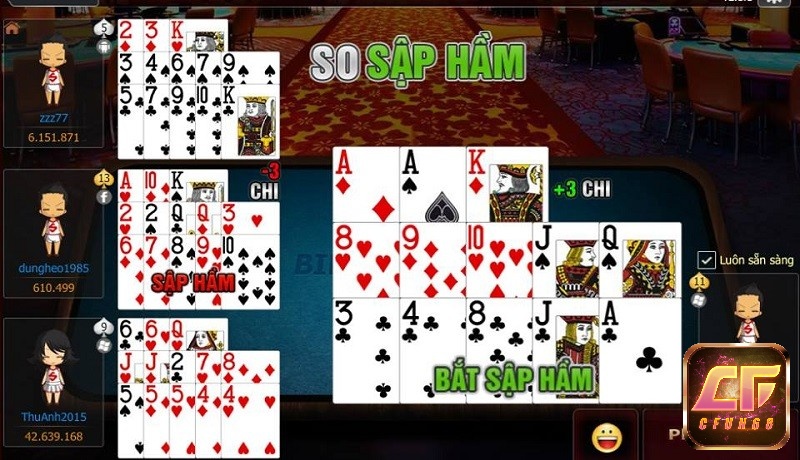 Cách tính chi trong game đánh bài binh như thế nào?