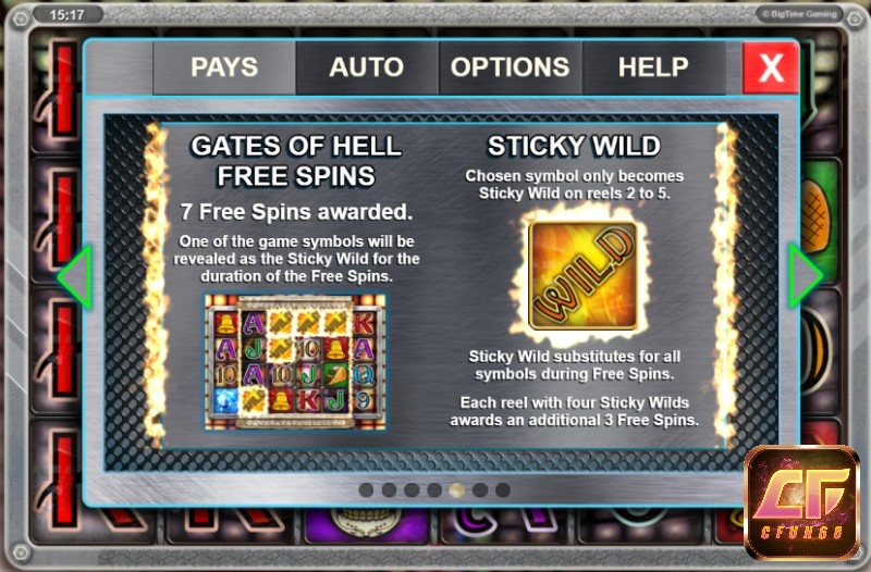 Từ 3 Scatter sẽ mở thưởng Gates of Hell với các vòng quay miễn phí