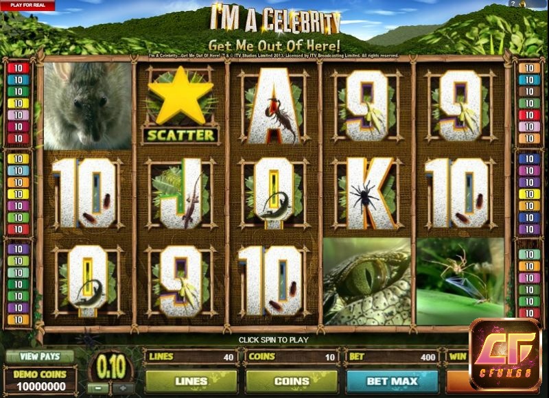 Số tiền cược cần bỏ ra mỗi lần quay hiển thị ở Bet