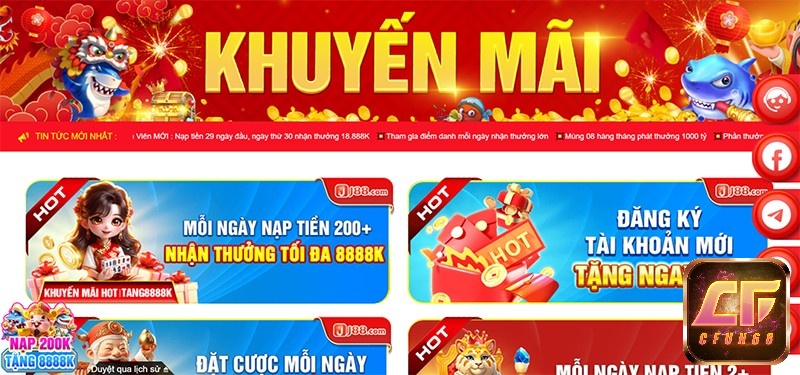 Các chương trình khuyến mãi của J88 hấp dẫn với nhiều ưu đãi cao cho người chơi