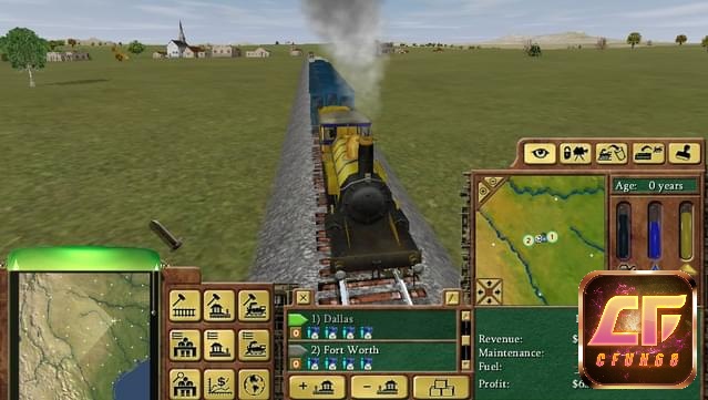 Railroad tycoon giúp bạn xây dựng đế chế riêng bằng việc phát triển đường ray