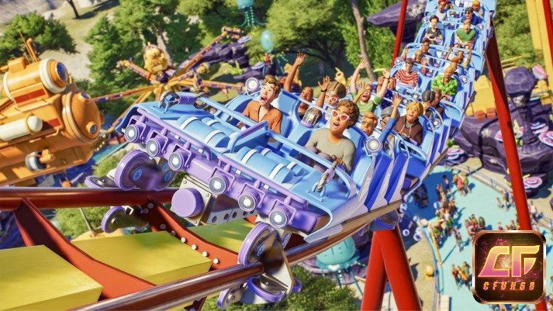 Planet coaster game cho phép bạn xây dựng công viên giải trí cảm giác mạnh