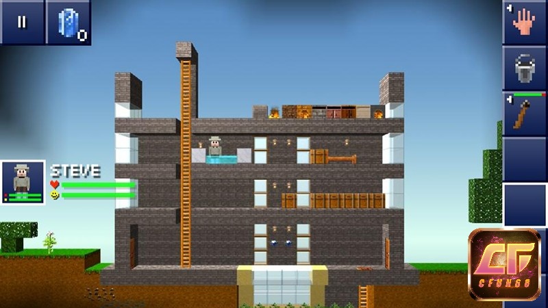 Trải nghiệm sandbox thư giãn và sáng tạo với top game giống Minecraft The Blockheads