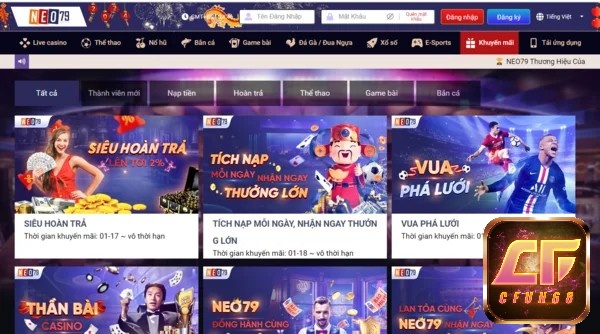 Đăng ký neo79 trải nghiệm cổng game online hàng đầu