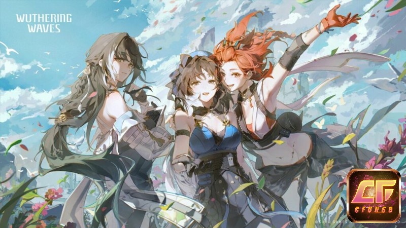 Nhân vật trong top game anime hay nhất Wuthering Waves chiến đấu mãn nhãn trong thế giới hậu tận thế