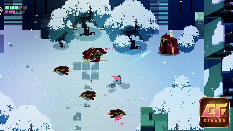 Đồ họa của game được xây dựng theo phong cách pixel art 16-bit