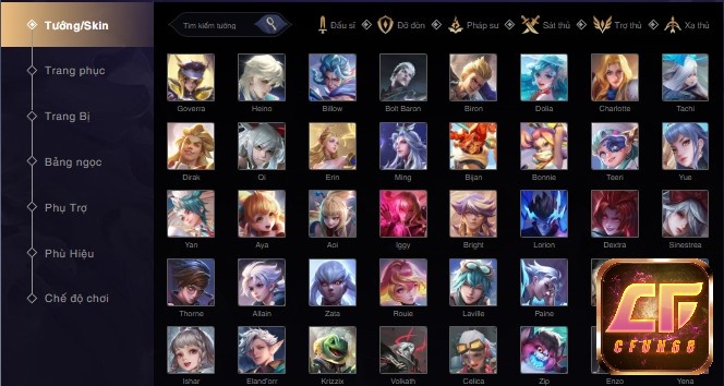 Hệ thống tướng giúp game garena liên quân mobile luôn mới mẻ và đa dạng về cách chơi qua mỗi mùa
