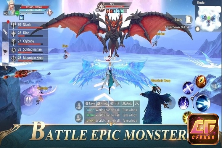 Kỹ năng và linh thú hỗ trợ tạo nên chiến thuật phong phú trong game thế giới hoàn mỹ mobile