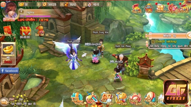 Cảnh quan rộng lớn với ba tầng thế giới Hải – Lục – Không trong game thế giới hoàn mỹ mobile