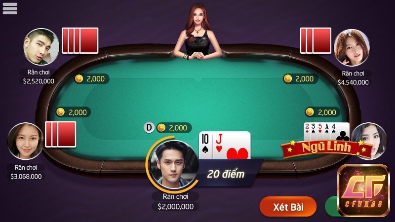 Bàn chơi xì dách offline với cách chia bài và thiết lập rõ ràng.