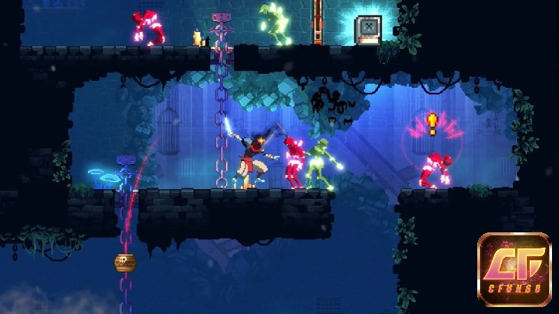 Dead Cells có lối chơi hành động khá khó khăn và đầy thách thức với game thủ