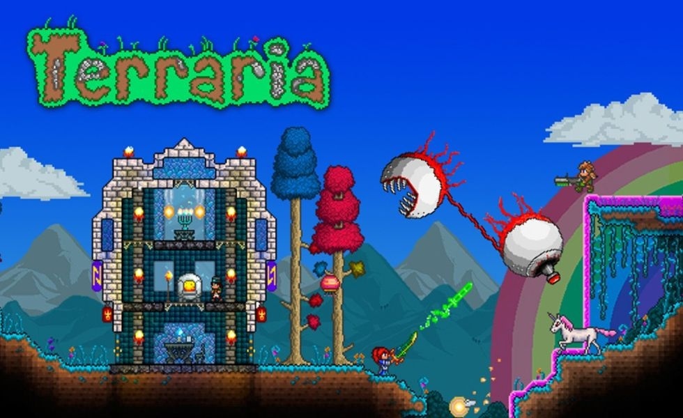 Game Terraria - Game đi cảnh đồ họa pixel đẹp mắt