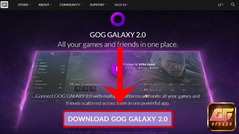 Cài GOG Galaxy 2.0 để quản lý và tải game DRM free trên pc