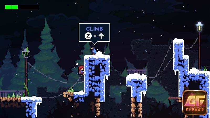 Bám tường trong Celeste là quản trị stamina, biến mỗi quyết định thành bài học về bình tĩnh