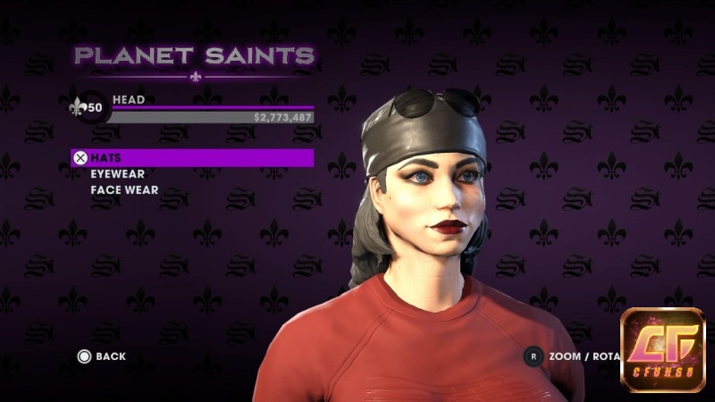 Màn hình tùy biến nhân vật trong Saints Row: The Third, thay đổi trang phục và phong cách nhập vai