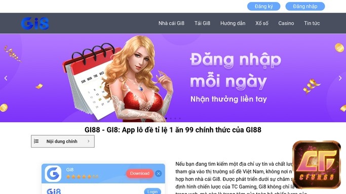 Người chơi đăng nhập Gi8 bằng đường dẫn chuẩn, kết hợp hệ thống link dự phòng nhằm hạn chế rủi ro mất dữ liệu