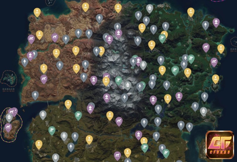  Bản đồ khu vực với các điểm tiền tuyến và biểu tượng lực lượng cách mạng