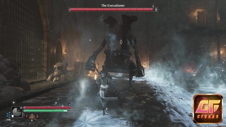 Boss Steelrising có thiết kế thị giác ấn tượng, nhấn mạnh quy mô và biểu tượng lịch sử