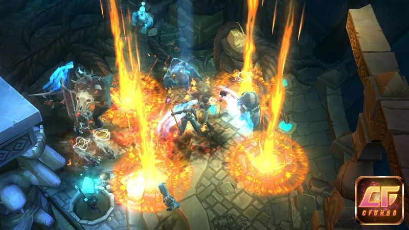 Chiến binh cuồng nộ cận chiến trong Torchlight II ở trận boss trong hầm ngục