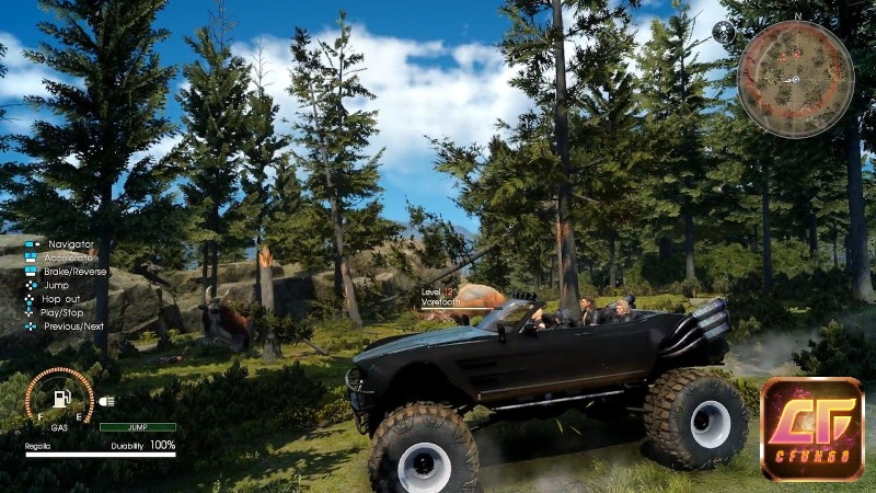 Regalia chạy trên con đường dài giữa cảnh quan rộng mở của Lucis