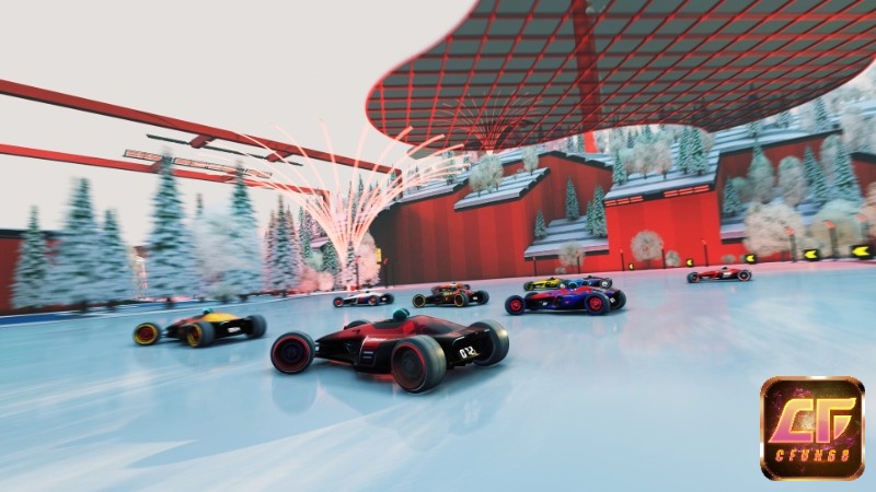 Các đường đua trong game Trackmania (2020) đa dạng với nhiều địa hình khác nhau