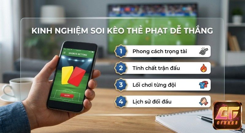 Checklist 4 yếu tố kinh nghiệm soi kèo thẻ phạt dễ thắng: phân tích trọng tài, tính chất trận đấu, lối chơi và lịch sử đối đầu trong kèo thẻ vàng bóng đá