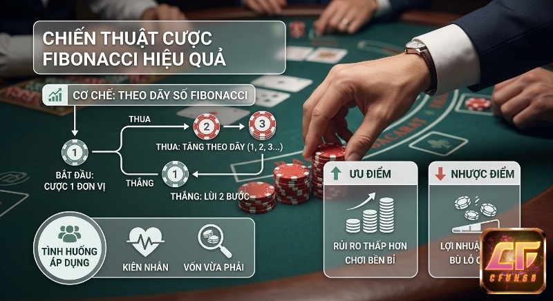 Tổng quan chiến thuật cược Fibonacci trong Baccarat: Hướng dẫn cơ chế, ưu nhược điểm giúp người chơi vốn vừa phải tối ưu rủi ro