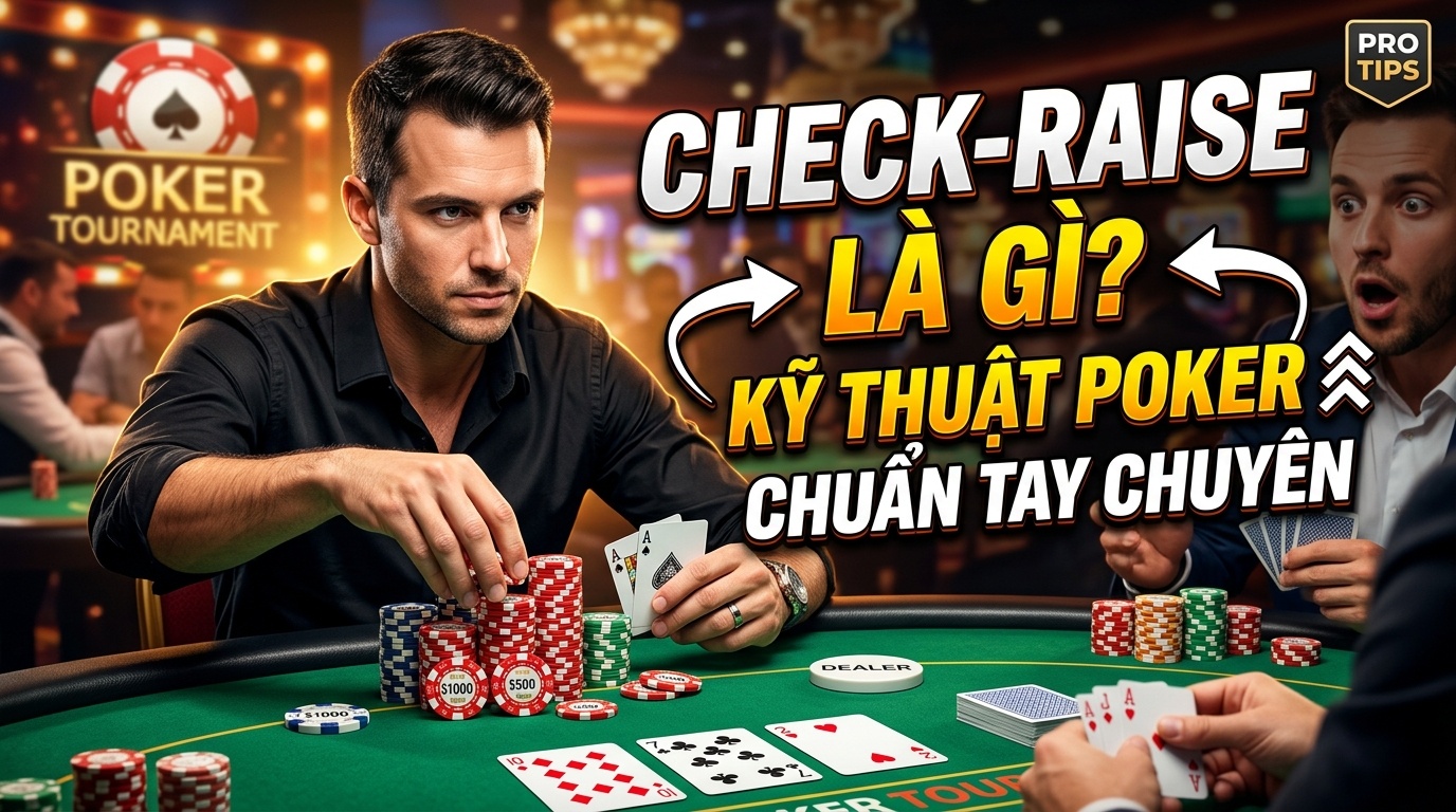 Check-raise là gì? Kỹ thuật chơi Poker chuẩn tay chuyên