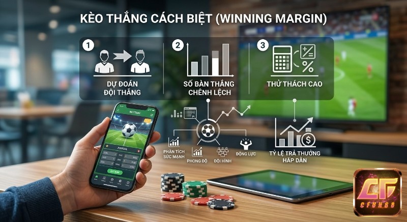 Khái niệm kèo thắng cách biệt là gì (Winning Margin): dự đoán cách biệt bàn thắng, phân tích để tối ưu tỷ lệ thưởng