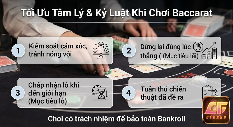 hecklist, 4 bước tối ưu tâm lý và kỷ luật khi chơi Baccarat