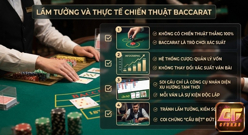 Checklist giải mã lầm tưởng và thực tế chiến thuật phân tích tỷ lệ thắng baccarat , nhấn mạnh quản lý vốn và tâm lý chơi