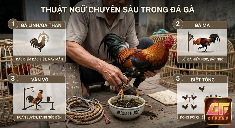 Tổng quan 5 thuật ngữ quan trọng, trong đá gà: gà linh, gà ma, vần vỗ, om bóp, biệt tông để đánh giá và nuôi dưỡng gà chiến