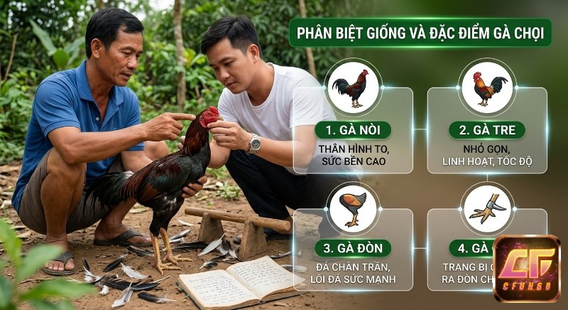 Hướng dẫn phân biệt các giống và đặc điểm gà chọi, chi tiết 4 loại gà nòi, tre, đòn và gà cựa