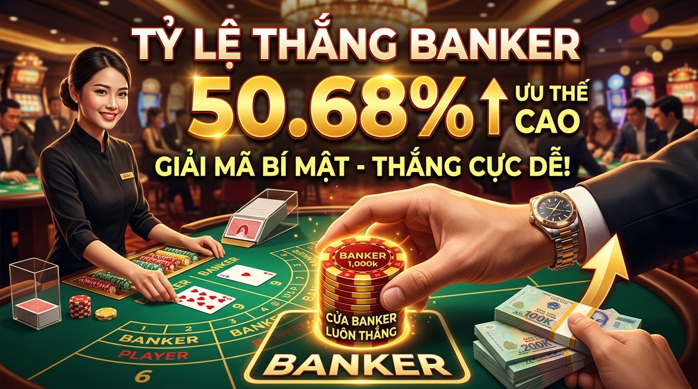 Tỷ lệ thắng Banker Baccarat: Giải mã ưu thế, thắng cực dễ