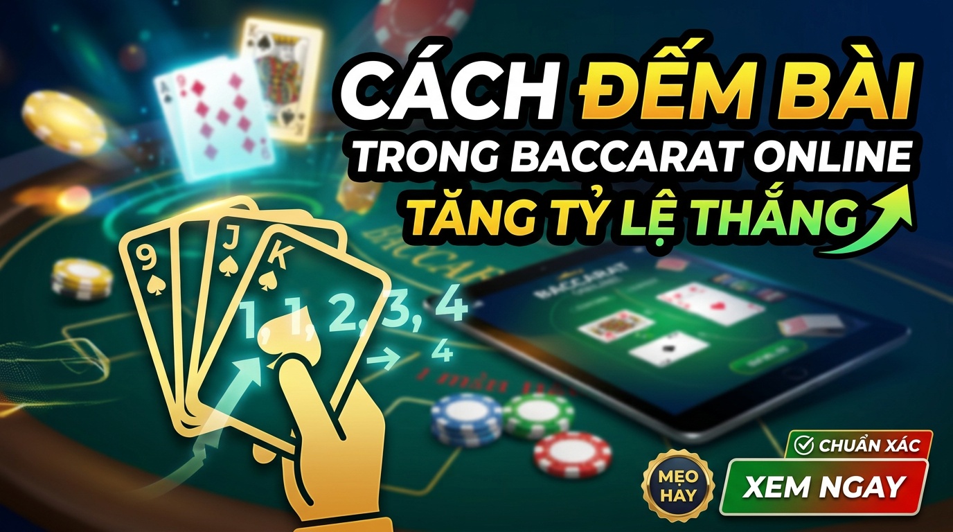 Cách đếm bài trong Baccarat online chuẩn xác, tăng tỷ lệ thắng