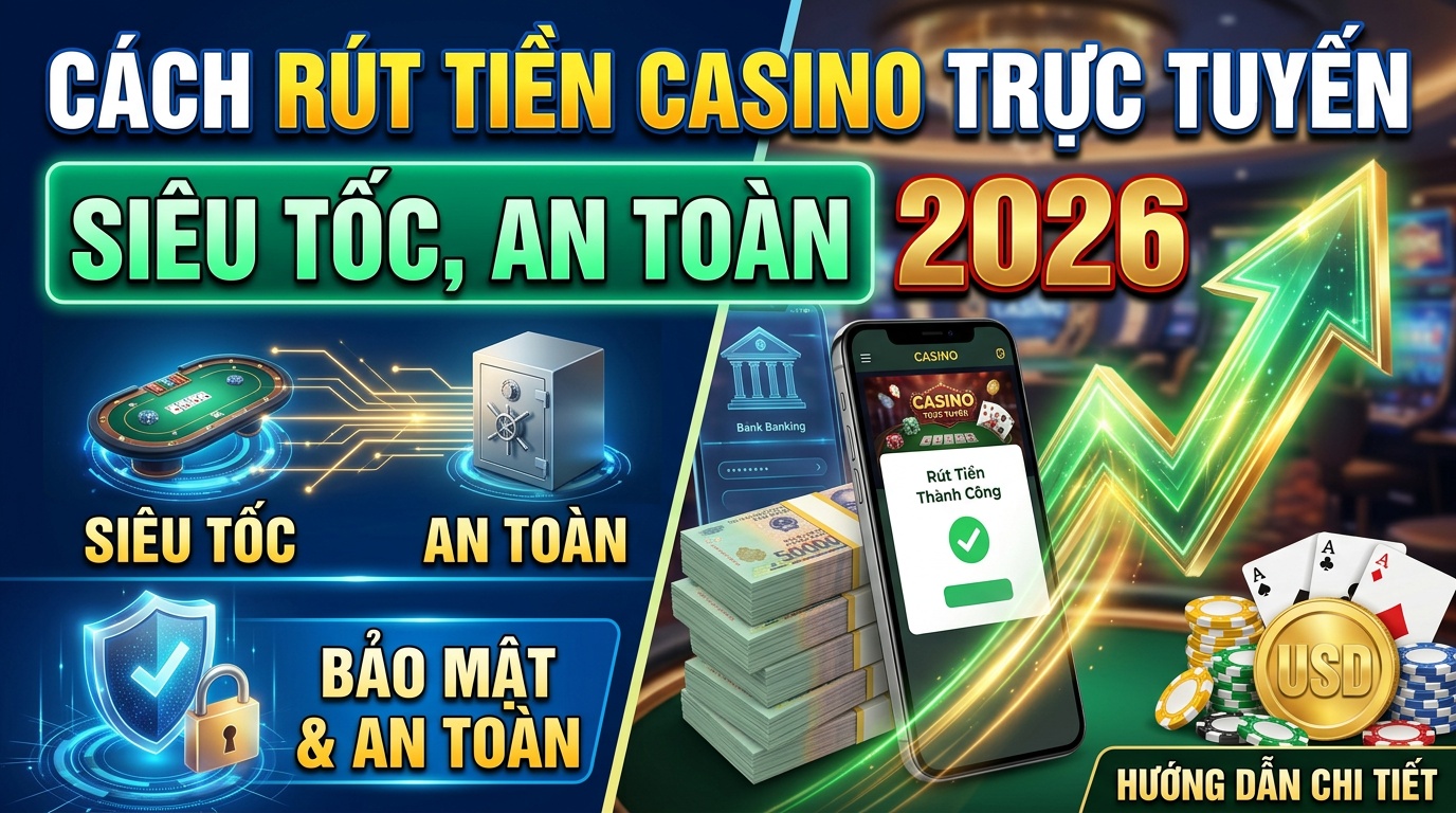 Cách rút tiền casino trực tuyến: Siêu tốc, an toàn 2026