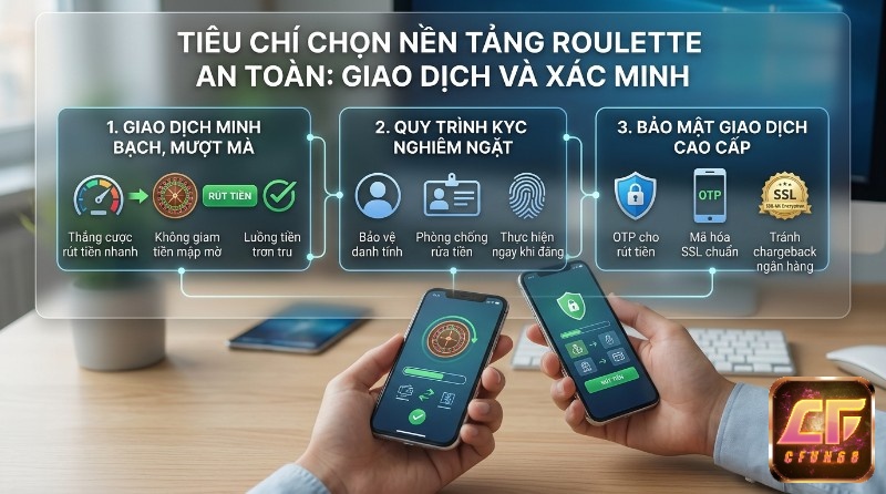 Tiêu chí chọn nền tảng&nbsp;column bet roulette là gì&nbsp;an toàn: giao dịch minh bạch, rút tiền nhanh, KYC nghiêm ngặt bảo vệ danh tính, chống rửa tiền, bảo mật cao cấp với OTP và mã hóa SSL